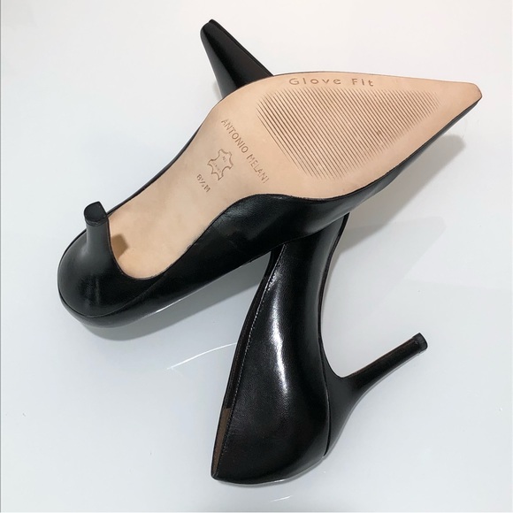 Gianni Bini Leather Black Heels - Picture 7 of 16